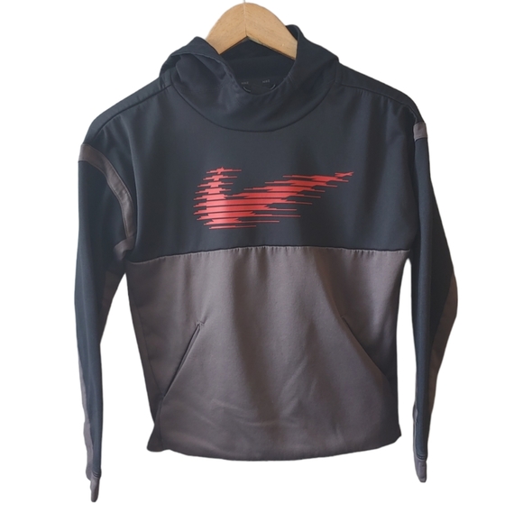 Nike Other - Nike Black Grey Red Long Sleeve Hoodie Size Large